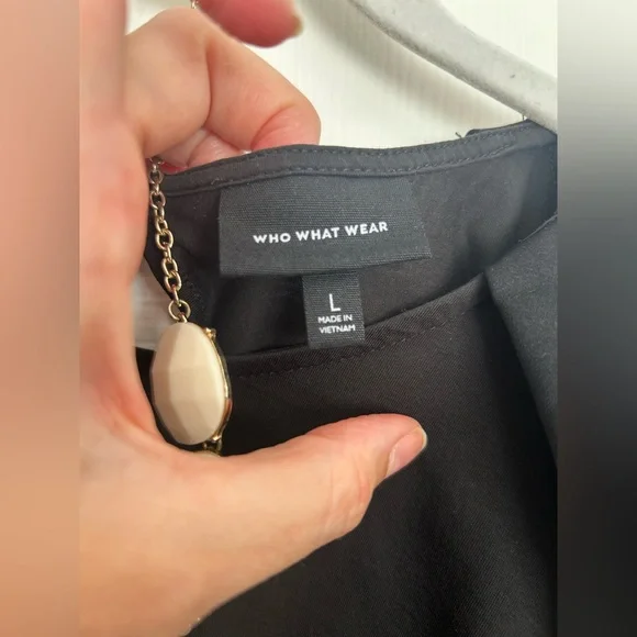 Who What Wear Black Puff Sleeve Blouse - Picture 3 of 7